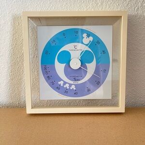 Disney Mickey Mouse Indoor Thermometer Hygrometer Temp Humidity Gauge Vintage